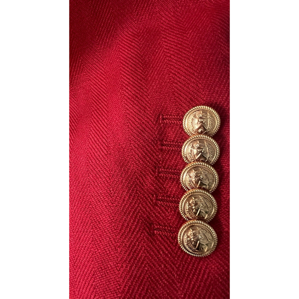 NWT Gucci Wool Linen Double Breast Herringbone Blazer Jacket IT 48 US 38 Formal - Picture 9 of 16